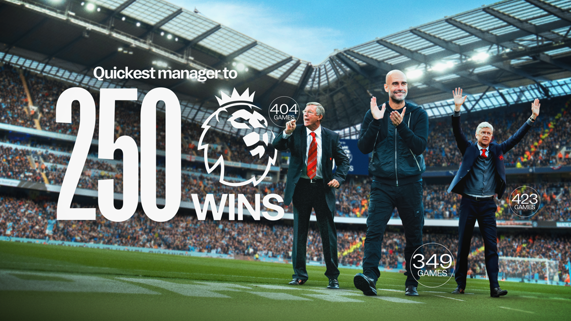 Guardiola reaches 250 Premier League wins in record time