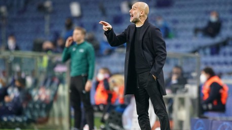 PEP TALK: The boss encourages the lads to the end