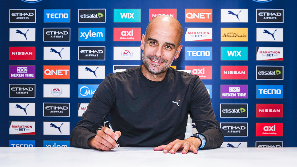 PREVIOUS CONTRACT : Guardiola added an extra two years to his deal in November 2020