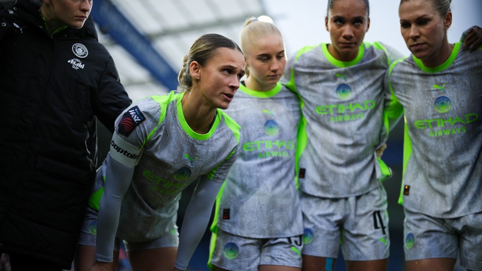 CAPTAIN CASPARIJ: Kerstin Casparij leads the team talk.