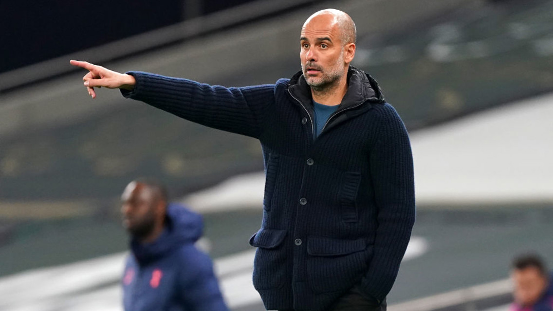 Pep Guardiola at the Tottenham Hotspur Stadium