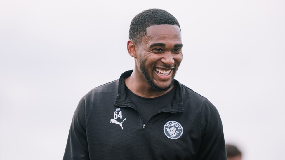 ALL SMILES : Isaiah Dada-Mascoll enjoying the session.