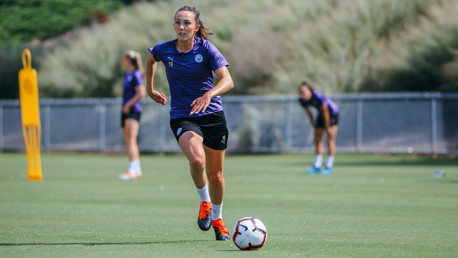 ON THE ATTACK: Caroline Weir bears down on goal... only one result!