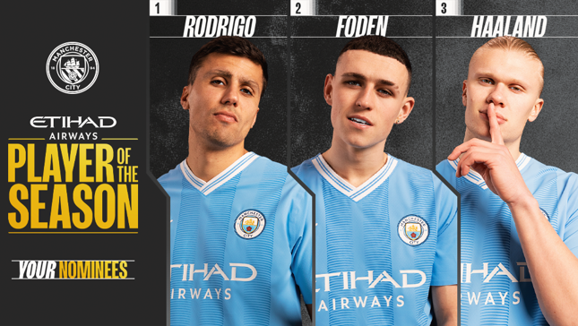 Etihad Player of the Season: The final three revealed  - vote now!