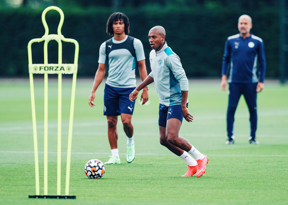 LEADING MAN: Captain Fernandinho puts in some close control work