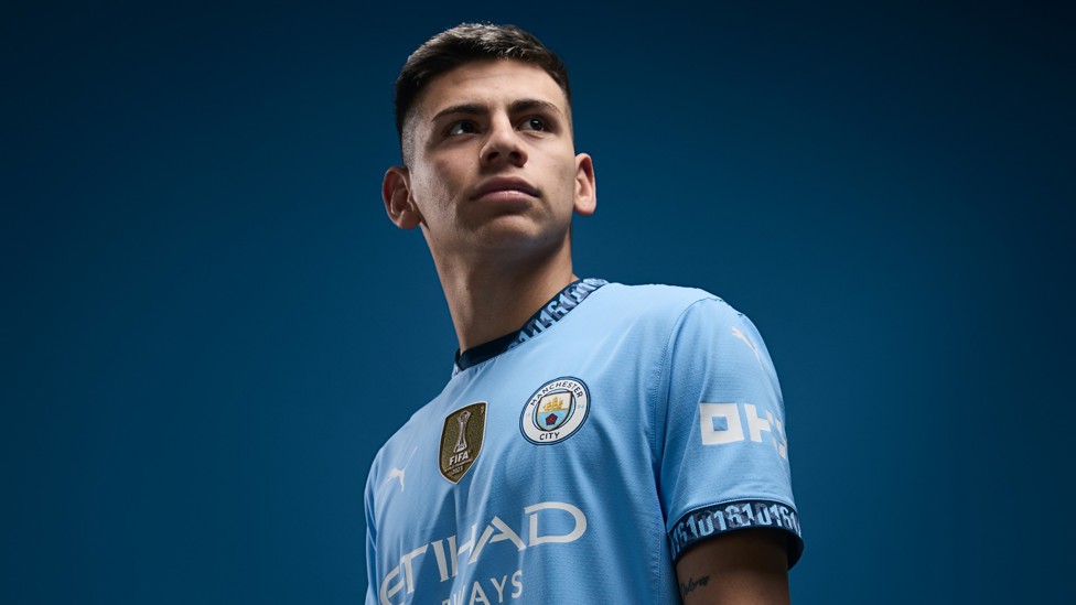 READY TO GO : Our new arrival looks the part in this season's kit