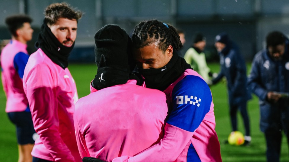TRUE BLUE: Nathan Ake shares a hug