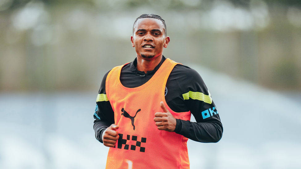 Manuel Akanji works up a sweat 