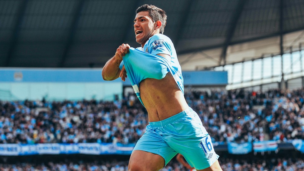 GOOSEBUMP MOMENT! : Sergio Aguero sends City fans into ecstasy with a 93:20 winner over QPR to ensure the 2011/12 Premier League crown is ours  