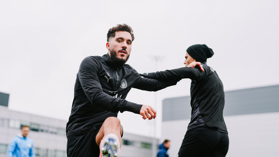 ON THE STRETCH : Cherki warms up