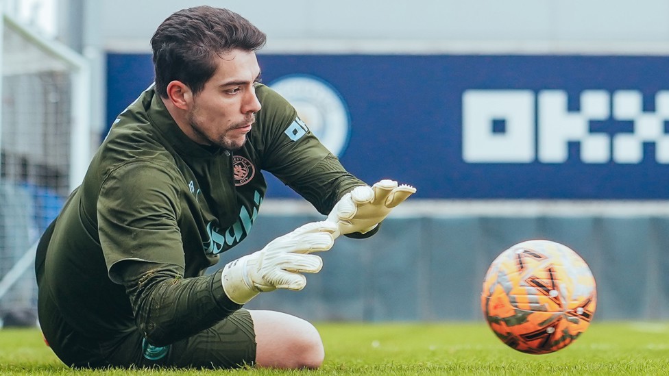 DOWN TO BUSINESS : Stefan Ortega Moreno keeps his eye on the ball