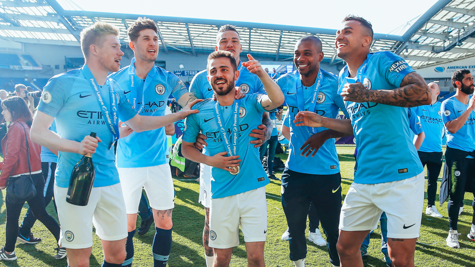 BACK TO BACK : Thanks to our dramatic 4-1 final day win over Brighton in 2018/19, Bernardo wins his second successive Premier League title. 