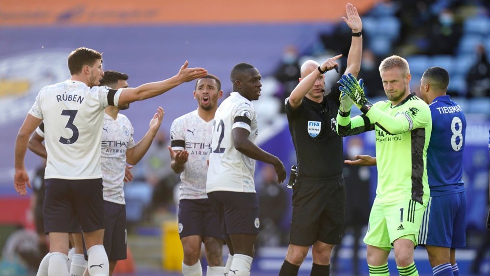 DENIED : Fernandinho's early goal is disallowed for offside.