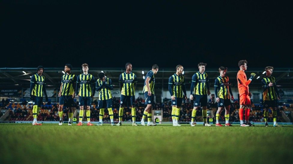 STARTING XI  : City's team takes to the LNER Stadium pitch. 