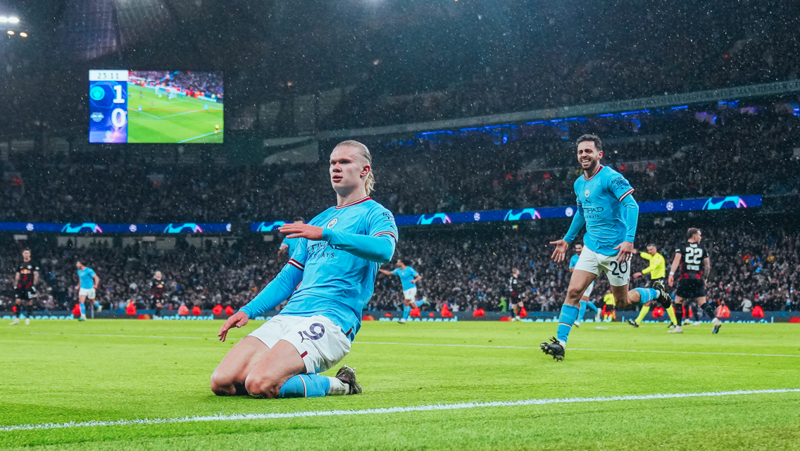 KNEE SLIDE: Haaland enjoyed that!