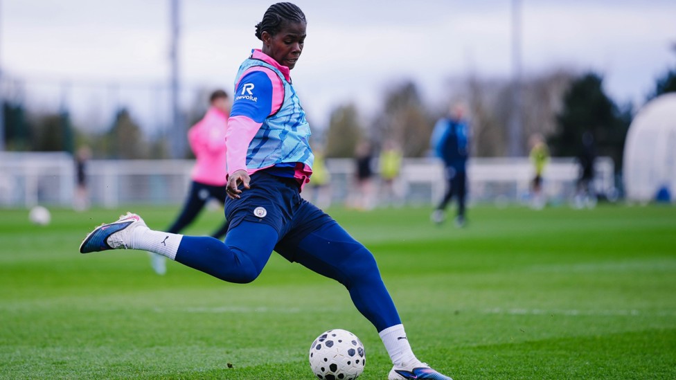 PIN POINT PRECISION: Bunny Shaw strikes the ball