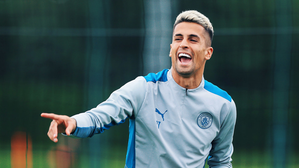 LAUGH AND JOAOK: Joao Cancelo cracking a smile!