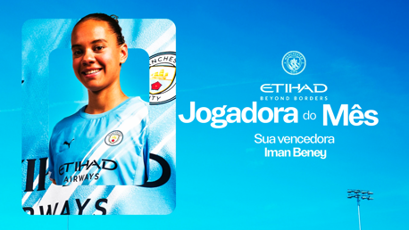 Beney leva o prêmio de Jogadora do Mês da Etihad em outubro