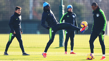 TRAINING: City gear up ahead of Sunday's game against Arsenal