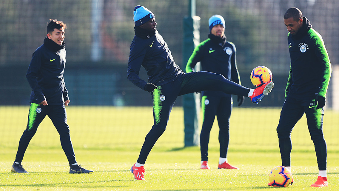 TRAINING: City gear up ahead of Sunday's game against Arsenal