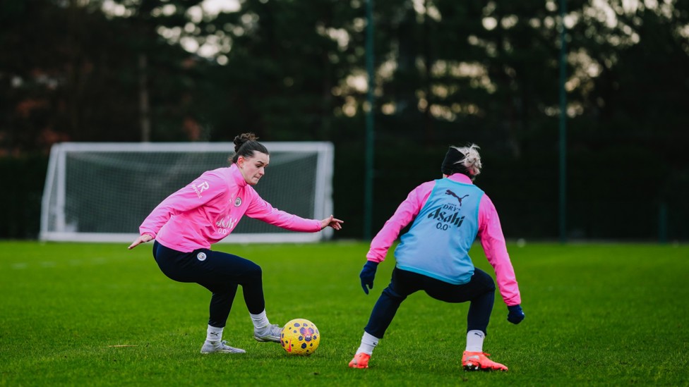 Crouching tiger : Lily Murphy on the ball