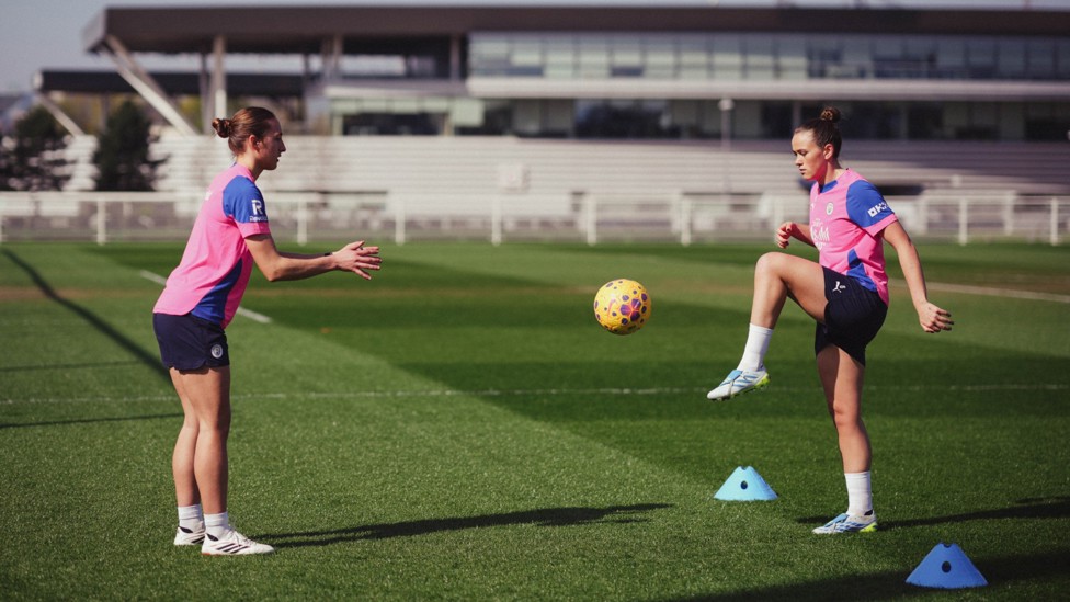 PROGRESSING  : Naomi Layzell and Grace Clinton step up their recovery from injuries. 