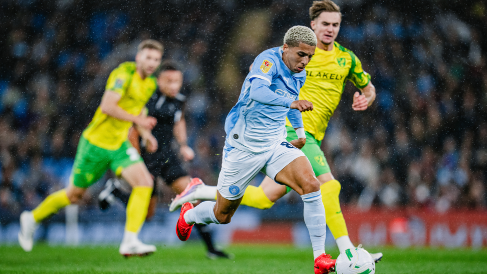LIVELY LEWIS : On the ball early on.