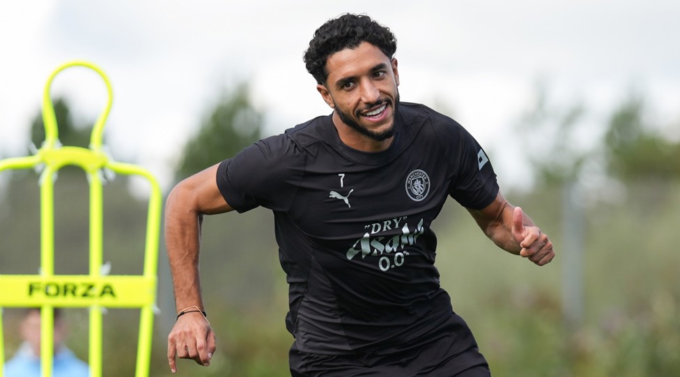 OMAR MARMOUSH: Working hard in the slalom