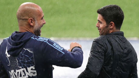 BEST OF RIVALS: Pep Guardiola and Arsenal counterpart Mikel Arteta