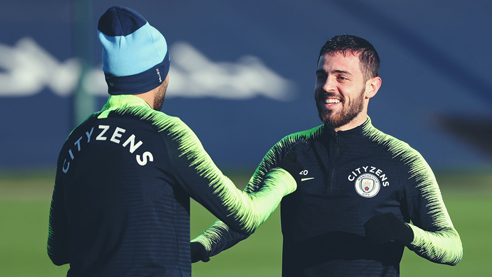BEAMING : Bernardo Silva provides plenty of amusement, as usual