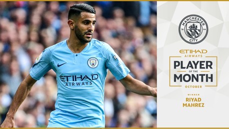 Mahrez voted October Etihad Player of the Month 