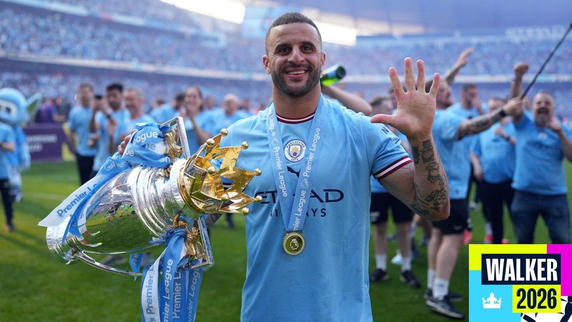 La carrera Kyle Walker con el City, en números