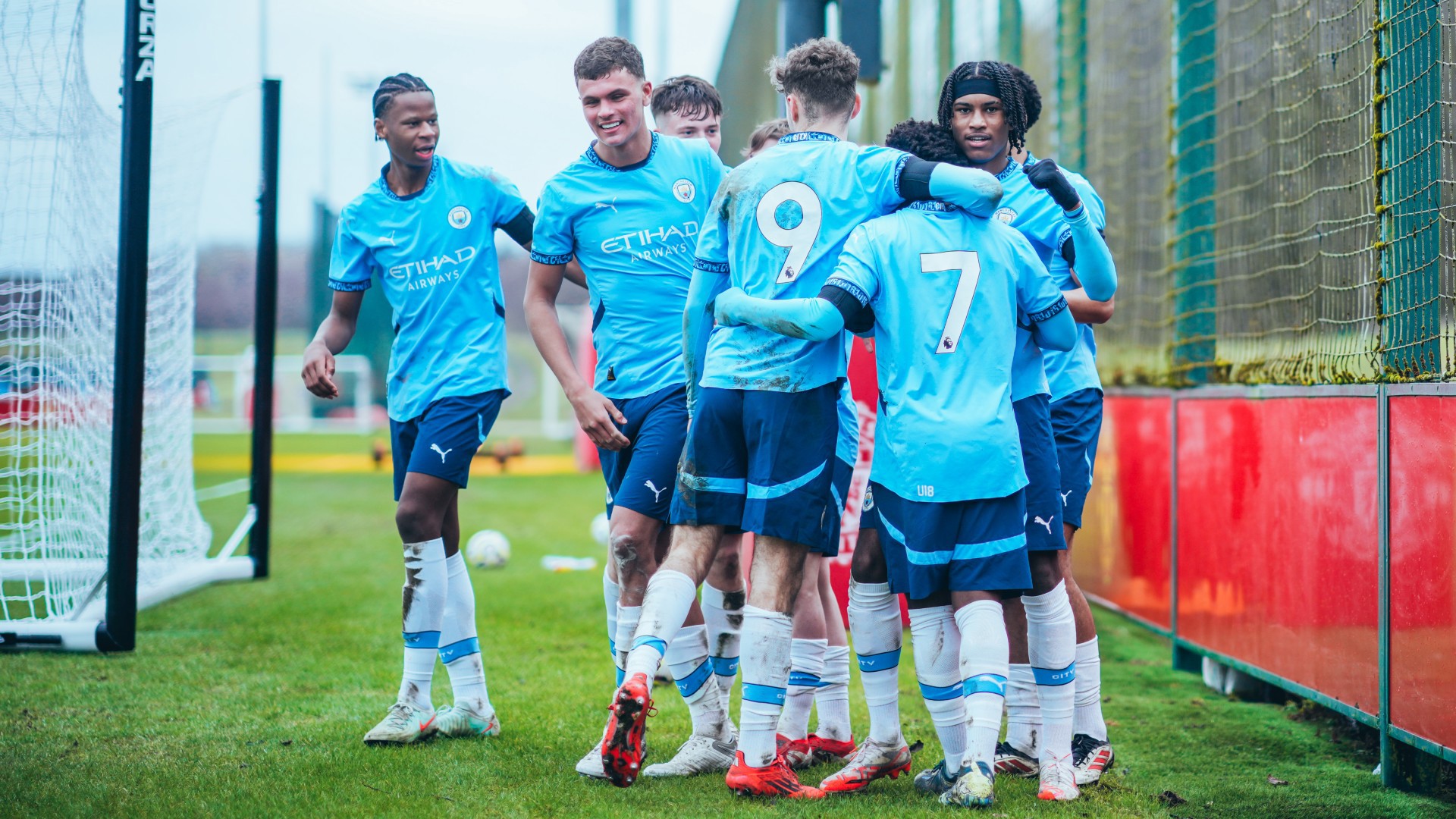 DOUBLED THE ADVANTAGE : Reigan Heskey celebrates our second. 