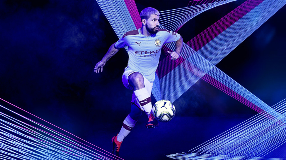 PURPLE PATCH : The iconic City blue is highlighted with purple, a colour previously used in club kits, and is used on the Home shirt for the first time.