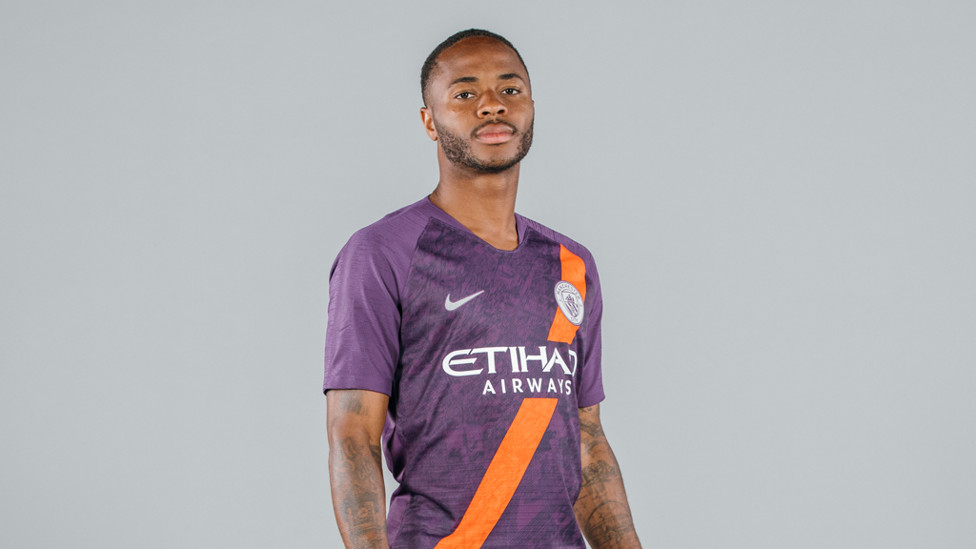 RAZZLE DAZZLE : Raheem Sterling rocks the new third kit