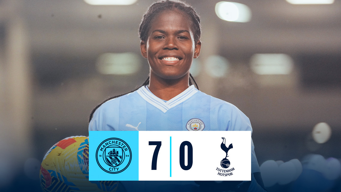 City 7-0 Spurs: resumen breve