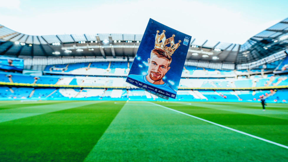 MIDFIELD MAGICIAN : Our special edition match programme floating at the Etihad.