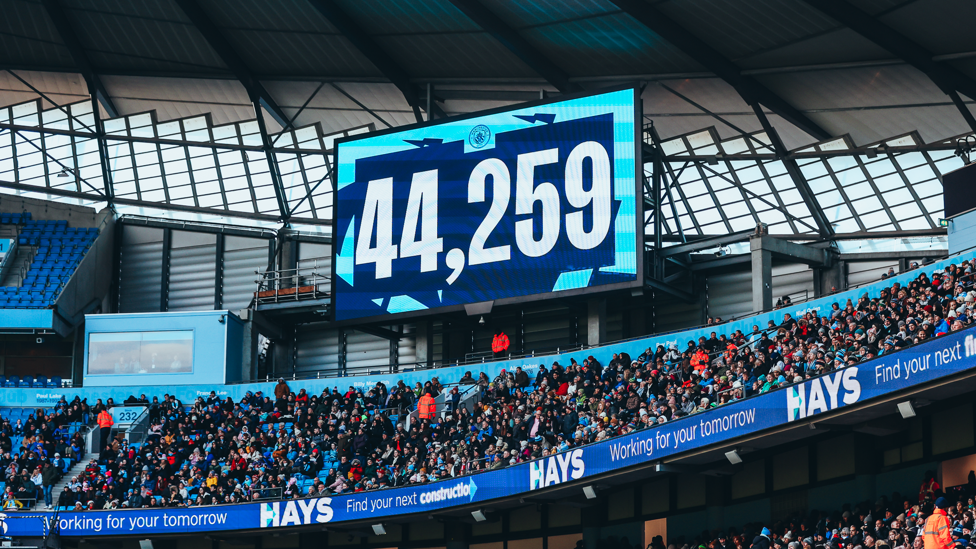 PB FOR CITY : This is the record attendance for a City's women match.