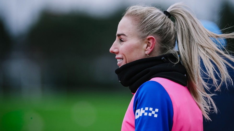 CAPTAIN'S WATCH : Alex Greenwood keeps an eye on things