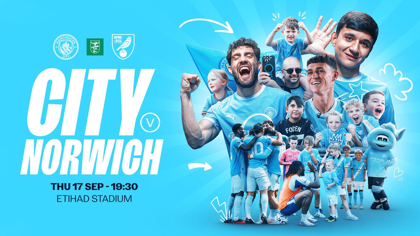 City v Norwich: Tickets on sale for GA and Hospitality! 