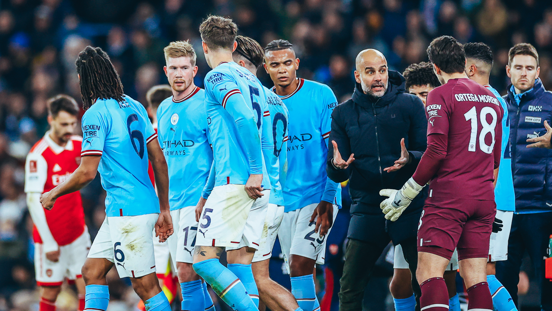 PEP TALK: Passing on instructions from the touchline.