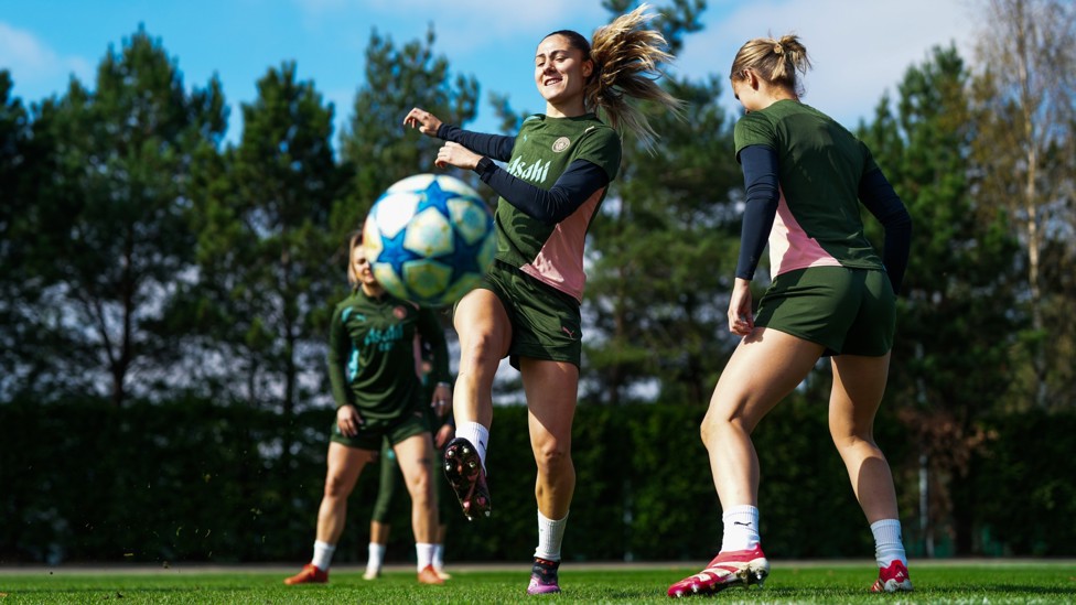 POWER PLAY : Laia Aleixandri fires the ball away.