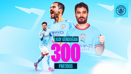 300 partidos de Ilkay Gündogan con el City
