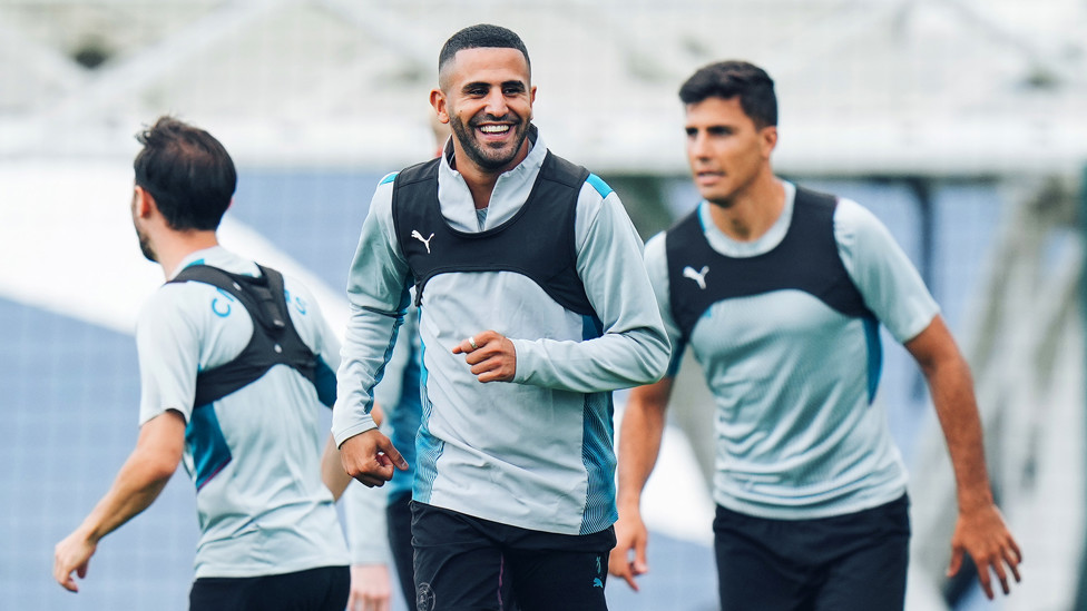 WING WIZARD : Riyad Mahrez enjoying the session