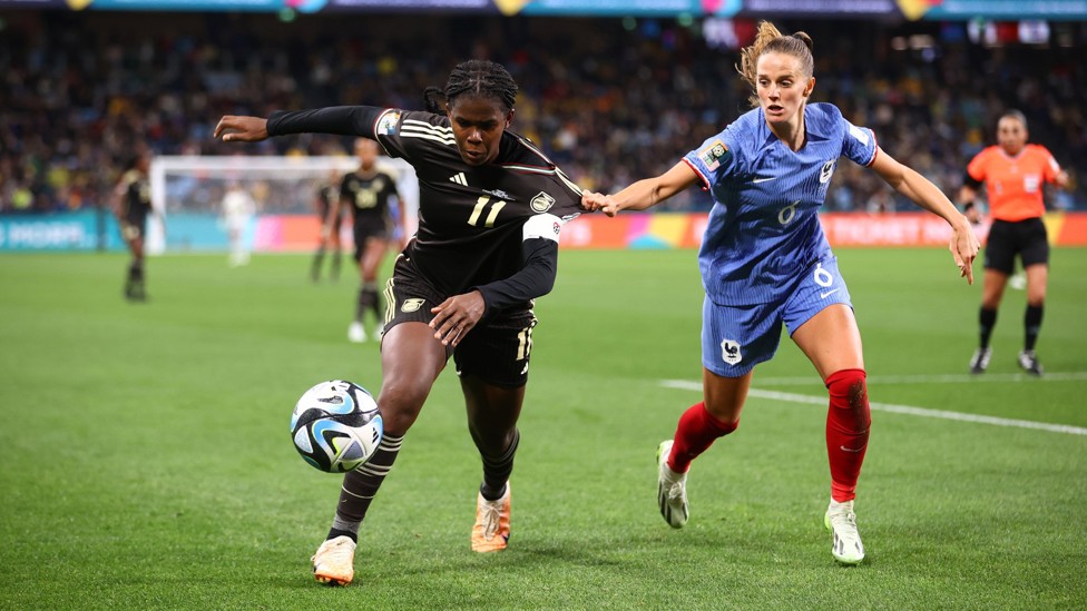 SUPER SHAW : Khadija ‘Bunny’ Shaw played a key role in Jamaica winning their first ever World Cup point following their 0-0 draw with France in their opening game. 
