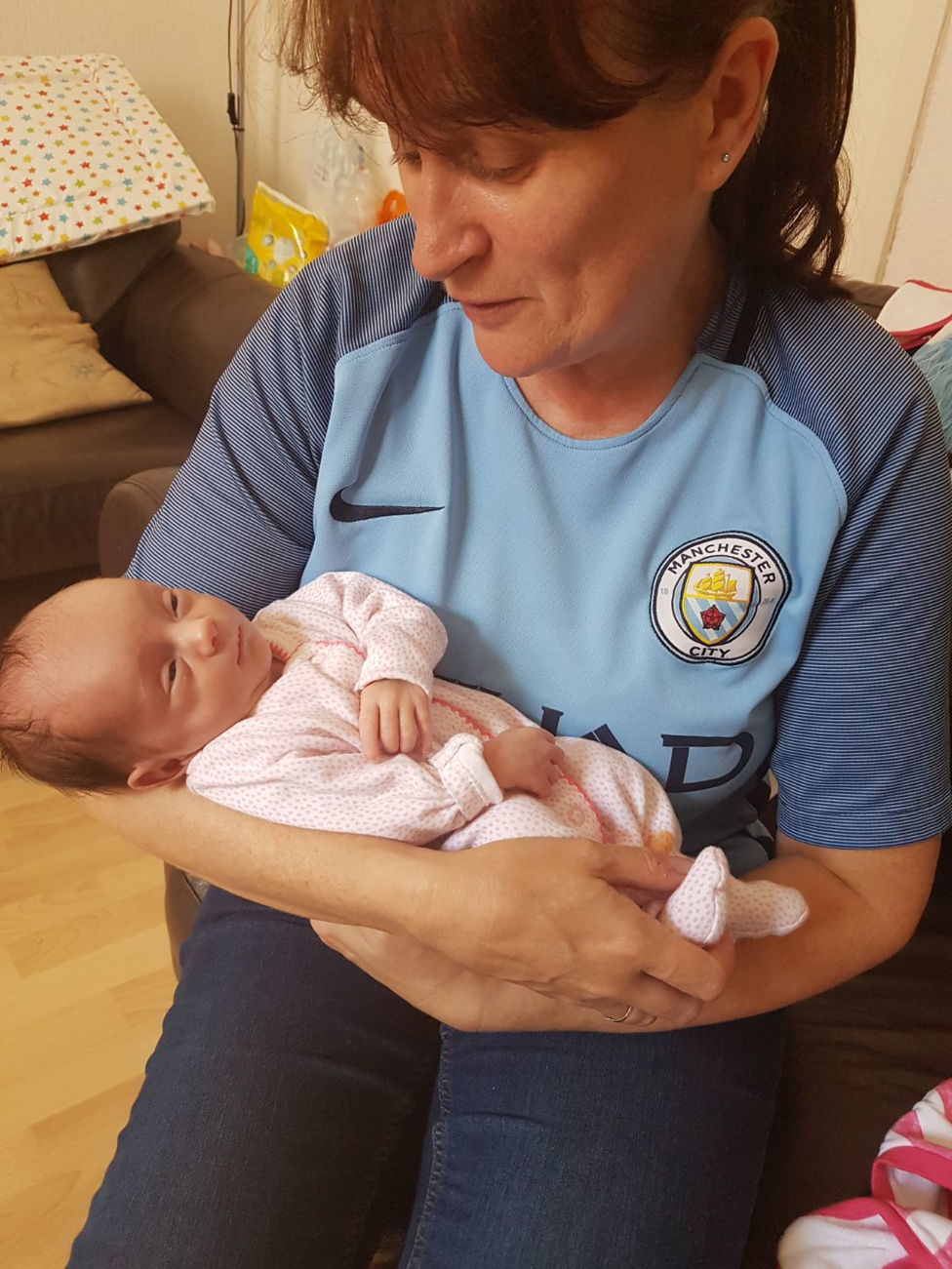 JULIE CADWALLADER : "I would like to nominate my sister Julie Cadwallader. She is a Seasonticket holder and works at Eastlands ASDA on the tills. She is also looks after her grandaughter Madison on her days off. I think she deserves recognition as do all the supermarket workers."