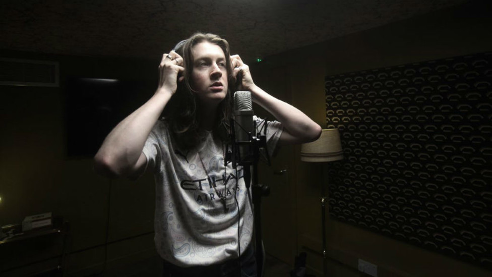 SING WHEN YOU'RE WINNING: Tom Ogden captured by acclaimed photographer Kevin Cummins in Blossoms' rehearsal studio