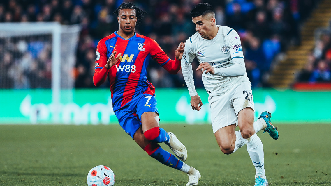 CHARGING CANCELO: Our full-back flies forward.