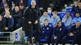 PEP TALK: The boss passes on instructions from the touchline.
