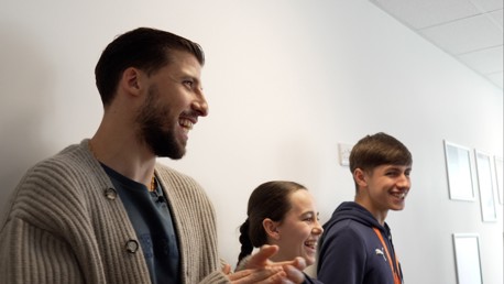 Ruben Dias goes head to head with CITC BTEC students